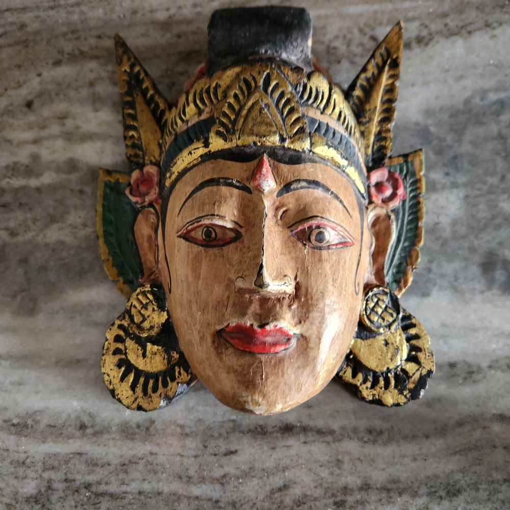 Handcrafted Wooden Mask Decor - Picture 3 of 3